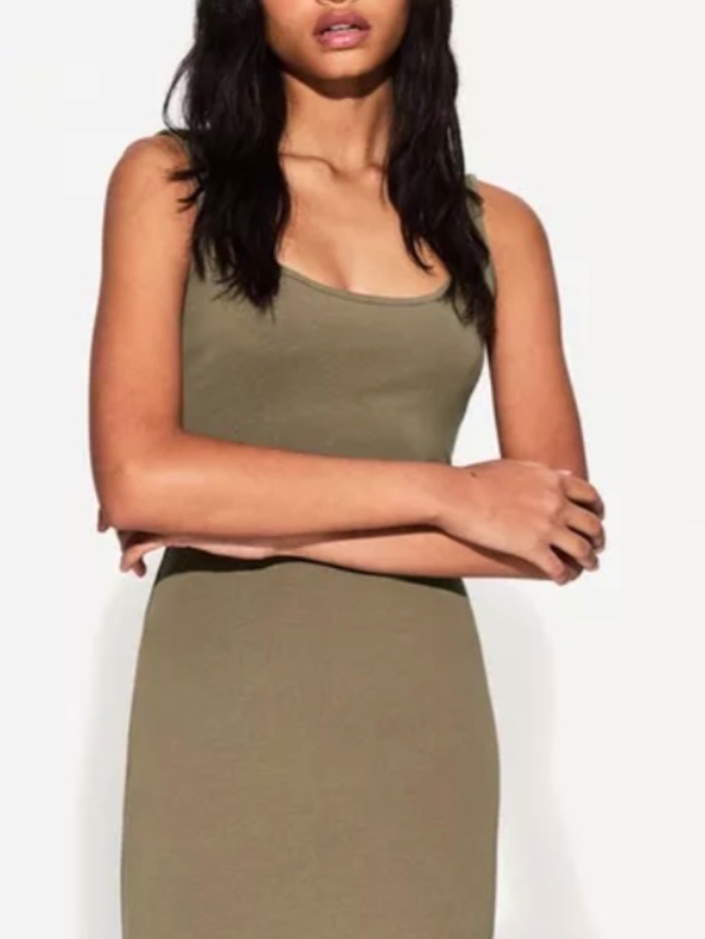 ⭐️Forever 21 Olive Green Bodycon Tank Dress - size S